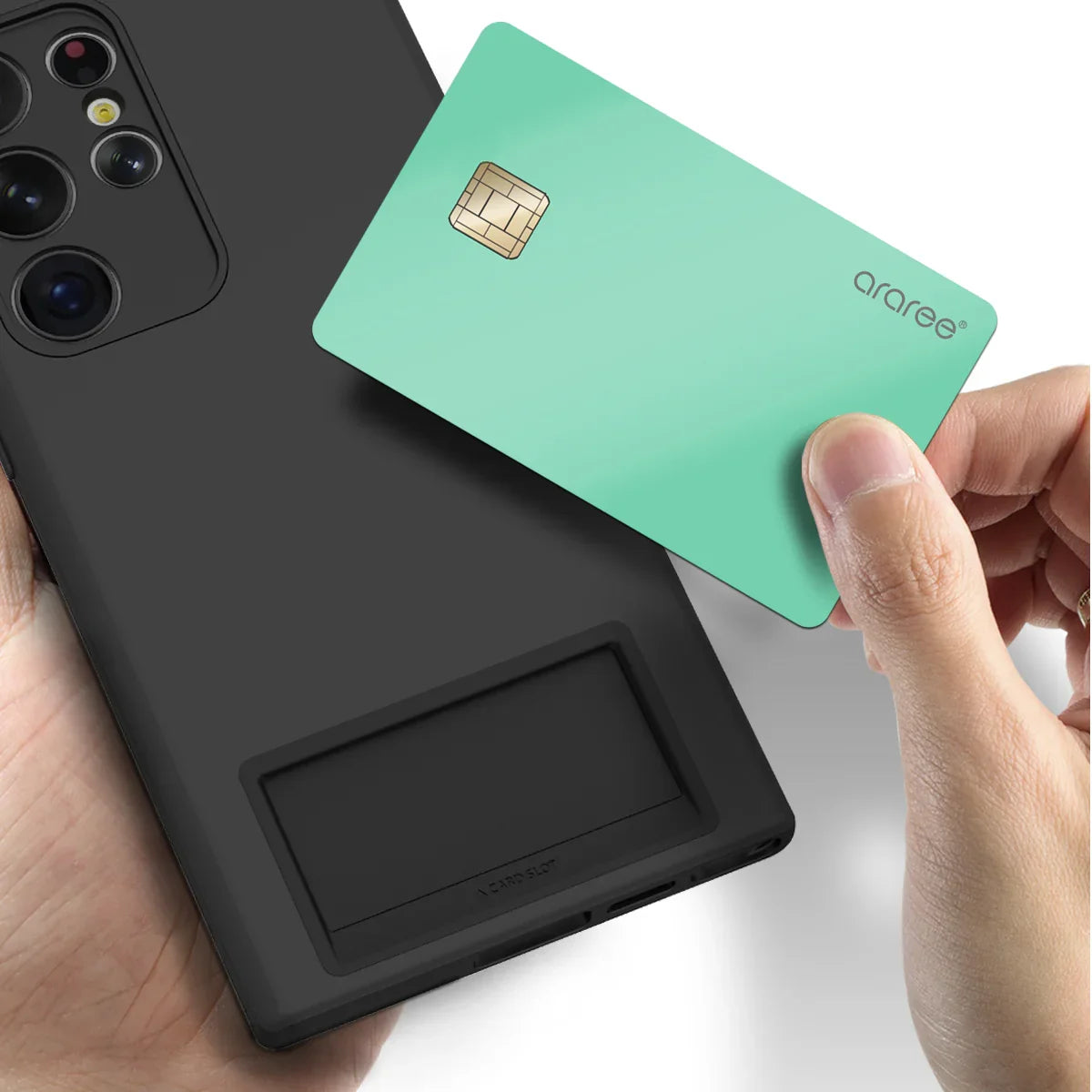 Araree Air Slot Case with card Slot For Samsung Galaxy S23 Ultra -Black - Tashqila Araree Air Slot Case with card Slot For Samsung Galaxy S23 Ultra -Black - Tashqila